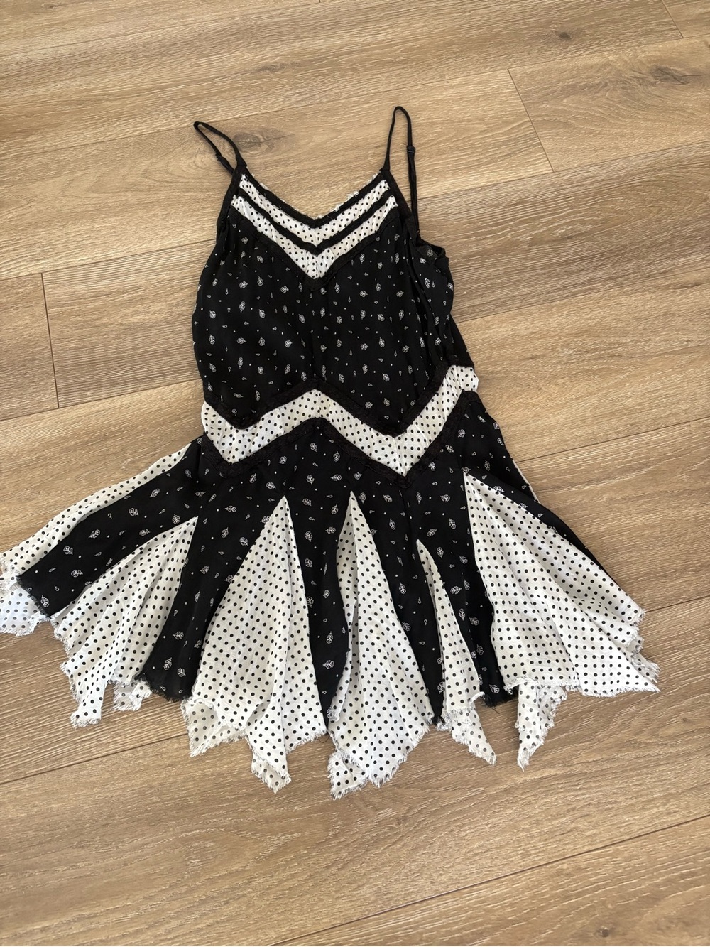 Black & White Polka Dot Slip Dress